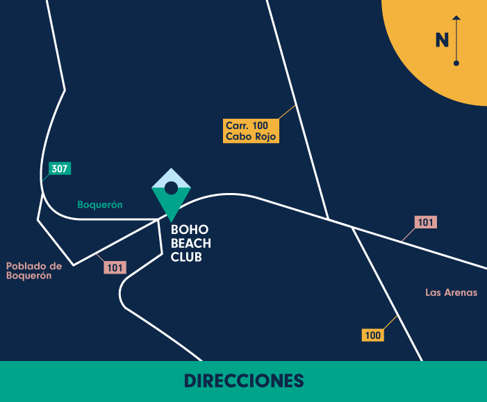 mapa faro de los morrillos Cabo Rojo Beach Hotel - Boho Beach Club