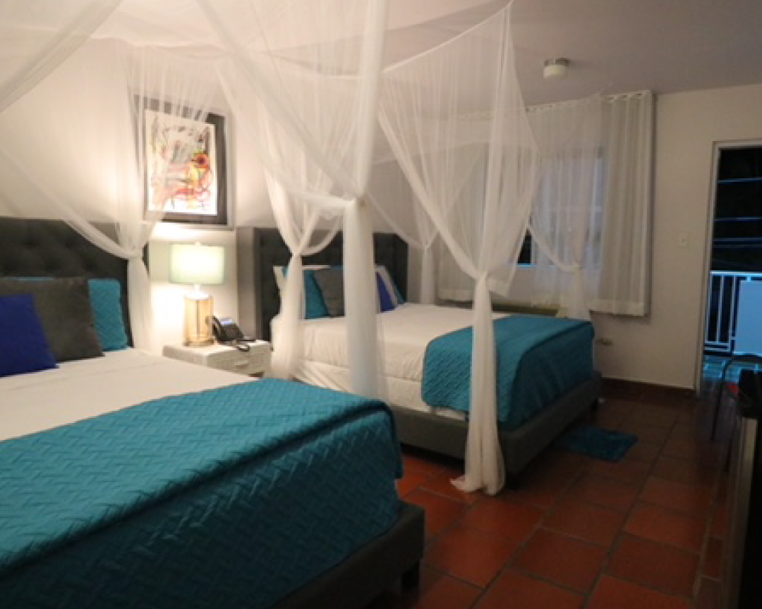 Balcón Double Queen bedroom bed habitación cama doble Cabo Rojo Beach Hotel - Boho Beach Club